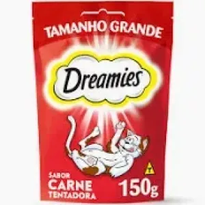 PETISCO P/ GATOS DREAMIES SABOR CARNE TENTADORA 150G