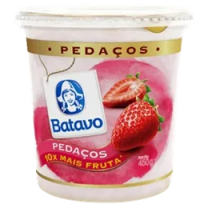 IOGURTE BATAVO INTEGRAL PEDACOS MORANGO 500GR