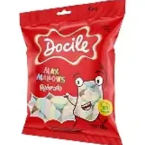 MARSHMALLOWS  DOCILE TORCAO BAUNILHA RECHEIO MORANGO 135GR