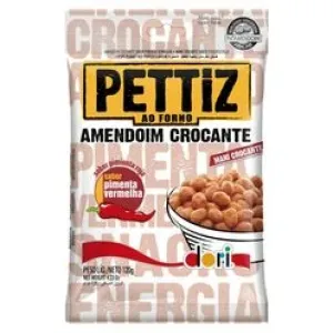 AMENDOIM CROCANTE PETTIZ PIMENTA VERMELHA 120G