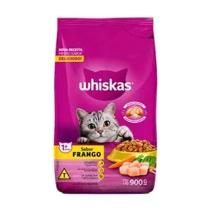RACAO GATOS WHISKAS FRANGO 900G