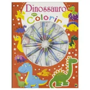 LIVRO PARA COLORIR DINOSSAURO CORES EM ACAO
