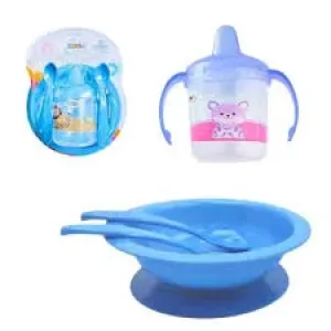 KIT REFEICAO INFANTIL LUXO CEFISA AZUL REF 37031