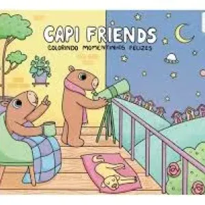 LIVRO PARA COLORIR CAPI FRIENDS COLORINDO MOMENTOS FELIZES