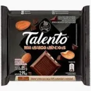 TALENTO RECHEADO MEIO AMARGO AMENDOAS 85G