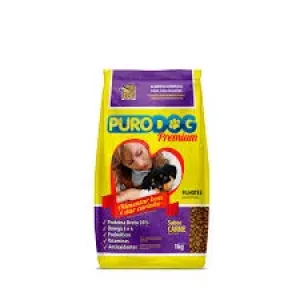 RACAO CAES PURODOG PREMIUM CARNE FILHOTES 1KG