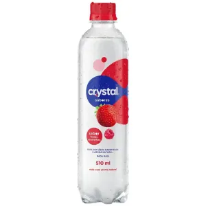 AGUA GASEFICADA CRYSTAL AROMA NATURAL FRUTAS VERMELHAS 510ML