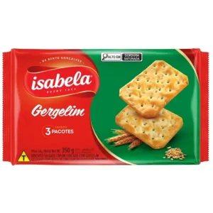 BISCOITO SALGADO ISABELLA GERGELIM 350G