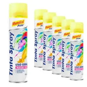 TINTA SPRAY AMARELO LUMINOSO MUNDIAL PRIME 400ML