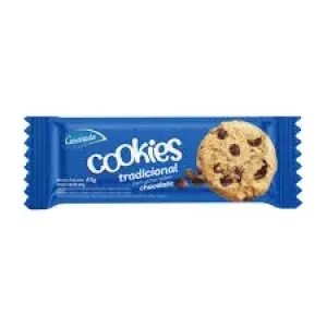BISCOITO CASAREDO COOKIES TRADICIONAL C/GOTAS DE CHOCOLATES 60GR