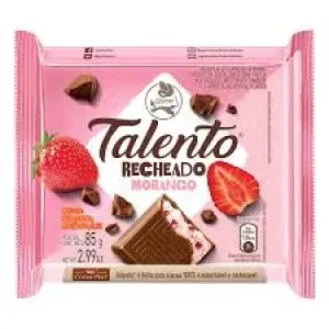 CHOCOLATE TALENTO RECHEADO MORANGO 85GR