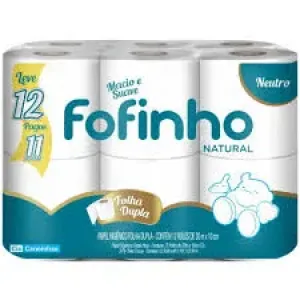 PAPEL HIGIENICO FOFINHO NATURAL 30M PCT/12