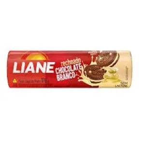 BISCOITO LIANE RECHEADO CHOCOLATE BRANCO SEM LACTOSE 115GR