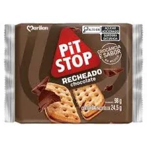BISCOITO PIT STOP RECHEADO CHOCOLATE 98GR