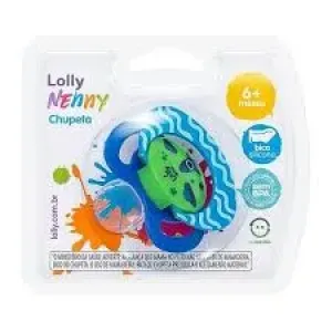 CHUPETA LOLLY NENNY SILICONE AZUL 6+MESES