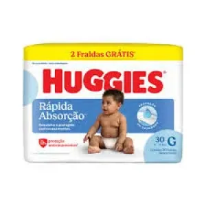 FRALDA HUGGIES TRIPLA PROTECAO MEGUINHA G C/30
