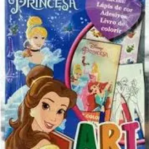 LIVRO DE COLORIR PRINCESAS C/LAPIS DE COR E ADESIVOS