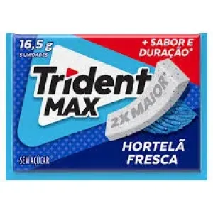 GOMA DE MASCAR TRIDENT MAX HORTELA FRESCA 16.5G C/5UN