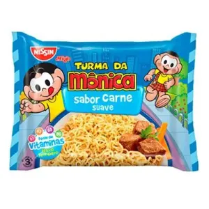 MACARRAO INSTANTANEO NISSIN TURMA DA MONICA CARNE SUAVE 85G
