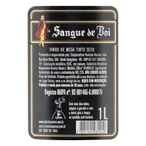 VINHO SANGUE DE BOI TINTO SECO 1L