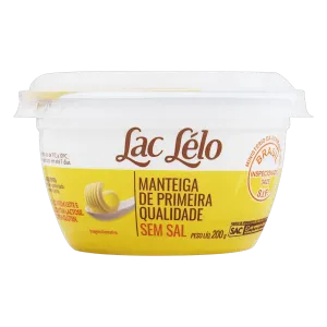 MANTEIGA LAC LELO DE PRIMEIRA QUALIDADE S/SAL 200GR