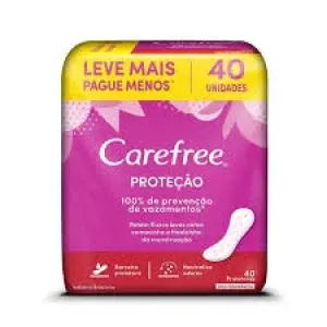 ABSORVENTE CAREFREE PROTECAO S/FRAGRANCIA C/40UN