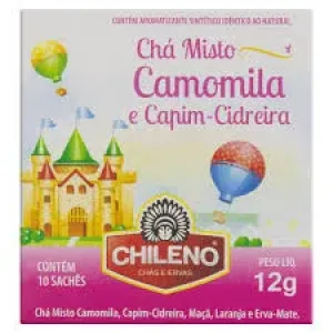 CHA CHILENO MISTO CAMOMILA E CAPIM CIDREIRA 15GR