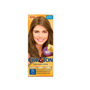 COLORACAO CREME COR E TON CINZA MEDIO 7.1