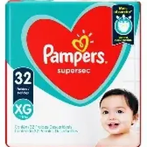 FRALDA PAMPERS SUPERSEQUINHA XG C/32