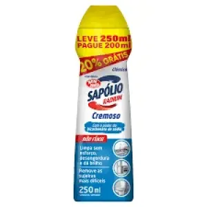 SAPOLIO RADIUM CREMOSO CLASSICO 20% GRATIS LEVE 250ML PAGUE 200ML