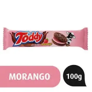 BISCOITO TEDDY RECHEADO MORANGO 100GR