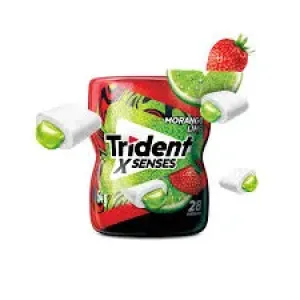 GOMA DE MASCAR TRIDENT X SENSES MORANGO LIME 28UN 54G