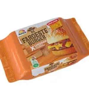 X-BURGUER FAROESTE AURORA CHEDDAR C/ CEBOLA CARAMELIZADA 145GR