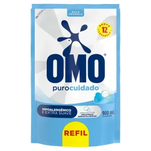 LAVA ROUPAS LIQUIDO OMO PURO CUIDADO REFIL 900ML