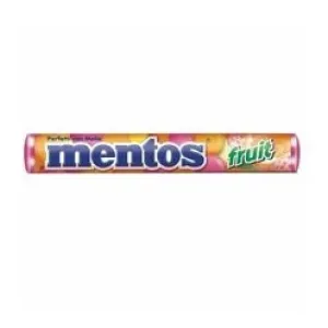 BALA MASTIGAVEIS MENTOS FRUIT C/14 37.5GR