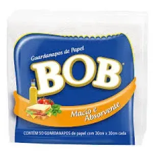 GUARDANAPO DE PAPEL BOB MACIO E ABSORVENTE 30X30CM C/50