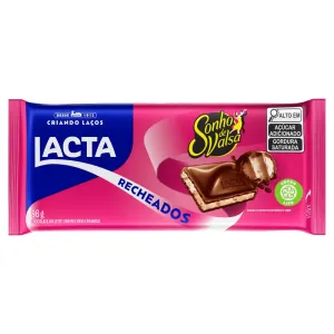 BARRA DE CHOCOLATE LACTA AO LEITE C/ RECHEIO DE SONHO DE VALSA 98GR