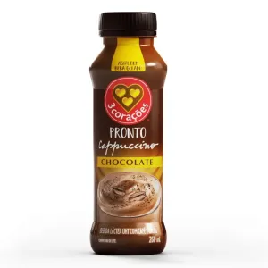 BEBIDA LACTEA 3 CORACOES PRONTO CAPPUCCINO CHOCOLATE 260ML