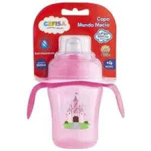 COPO INFANTIL MUNDO MAGICO CEFISA ROSA 240ML
