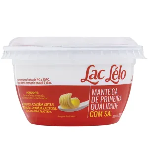 MANTEIGA LAC LELO DE PRIMEIRA QUALIDADE C/SAL 200GR