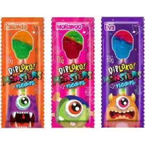 PIRULITO BRILHA NO ESCURO DIPLOKO MONSTORS NEON
