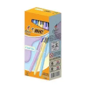 CANETA BIC C/4 CORES PASTEL