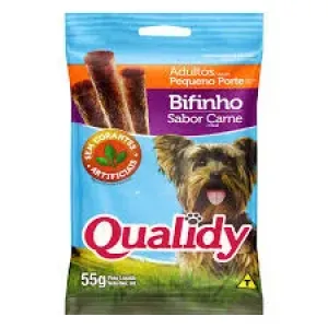 BIFINHO P/CAES QUALIDY ADULTO PEQUENO PORTE CARNE 55G