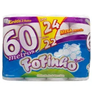 PAPEL HIGIENICO FOFINHO NEUTRO 60MX10CM LEVE24 PAGUE22