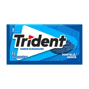 GOMA DE MASCAR TRIDENT HORTELA 8G C/5