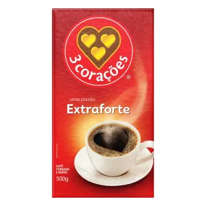 CAFE 3 CORACOES EXTRA FORTE VACUO 500GR