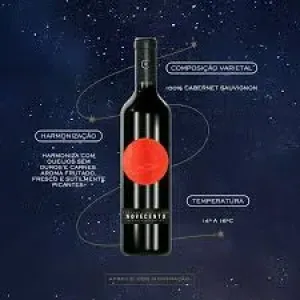 VINHO NOVECENTO CABERNET SAUVIGNON FINO TINTO MEIO SECO 750ML