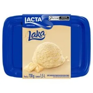 SORVETE NESTLE CHOCOLATE BRANCO LAKA 1,5L