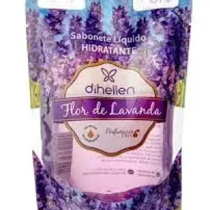 SABONETE LIQUIDO DIHELLEN FLOR DE LAVANDA REFIL 400ML