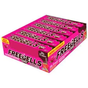 BALA FREEGELLS MORANGO C/ CHOCOLATE  27,9GR